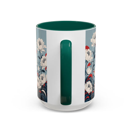❤️🌺 The Scarlet Parasol Spectacle Colorful Mug – Art Deco Fashion Elegance
