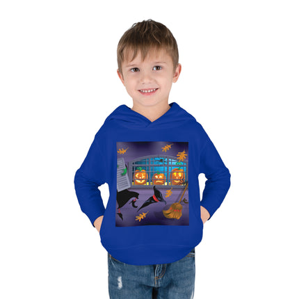 Whimsical Halloween Mischief Toddler Pullover Fleece Hoodie