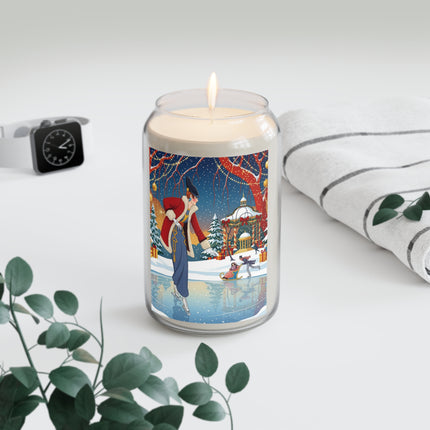 ⛸️🎄 The Christmas Skating Pavilion Scented Soy Candle – Art Deco Holiday Fantasy