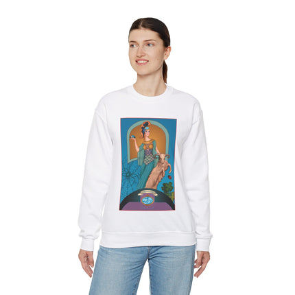 March & Aquamarine (Gem Series) by Sofia Chiostri Unisex Heavy Blend™ Crewneck Sweatshirt
