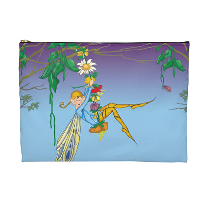 A Fairy’s Delight Accessory Pouch – Art Deco Whimsy & Floral Grace