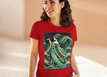 Mermaid Queen Rising from the Deep Women's Midweight Cotton Tee