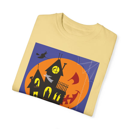 Halloween Night at the Haunted House Unisex Garment-Dyed T-shirt