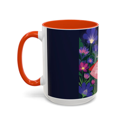 Moonlight Waltz Among The Blossoms Colorful Mugs – Art Deco Floral Enchantment
