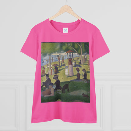 A Sunday on La Grande Jatte by Georges Seurat Women's Midweight Cotton Tee