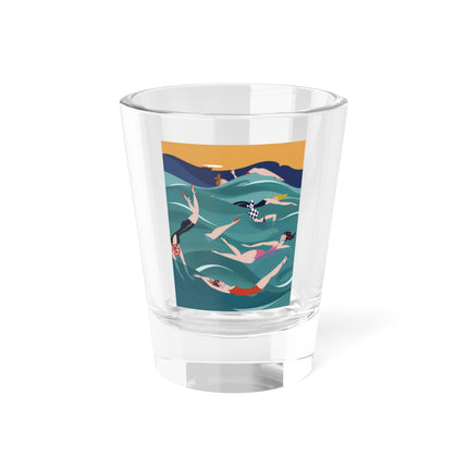 Summer Splash Shot Glass – Retro Beach Joy & Carefree Summer Vibes