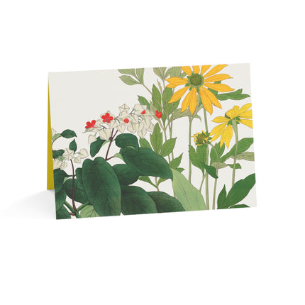 Clerodendrum & Rudbeckia by Tanigami Kônan Greeting Cards (1, 10, 30, and 50pcs)