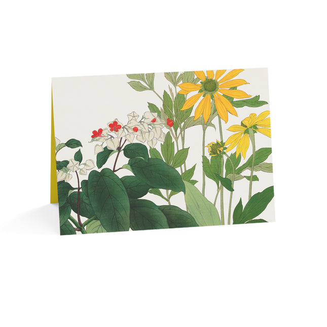 Clerodendrum & Rudbeckia by Tanigami Kônan Greeting Cards (1, 10, 30, and 50pcs)