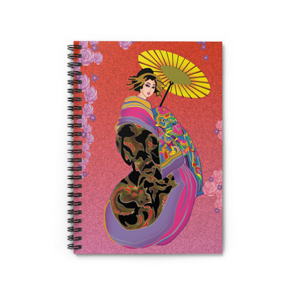 Enchanting Geisha Spiral Notebook - Ruled Line