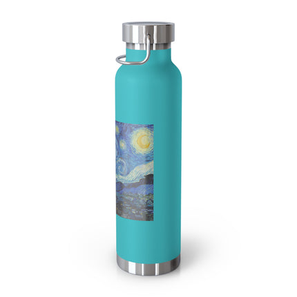The Starry Night by Vincent Van Gogh Copper Vacuum Insulated Bottle, 22oz