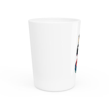 Japanese Woman by Keisai Eisen Ceramic Shot Glass