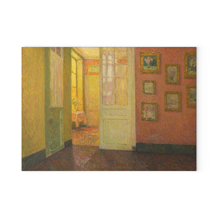 Interior, Window Light by Henri Le Sidaner Glass Cutting Board