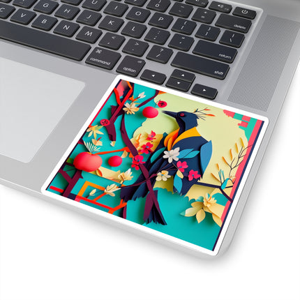 Curious Crow Kiss-Cut Stickers (4 Sizes)