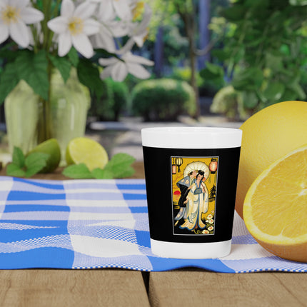 Golden Embrace Ceramic Shot Glass