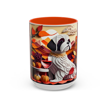 Shih Tzu at an Autumn Colorful Mugs (11oz, 15oz)