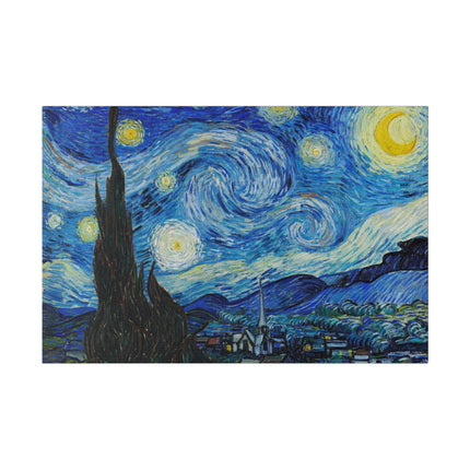 The Starry Night by Vincent Van Gogh Matte Canvas, Stretched, 0.75"