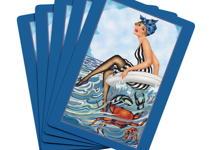 Playful Waves and Fashion Follies Playing Cards
