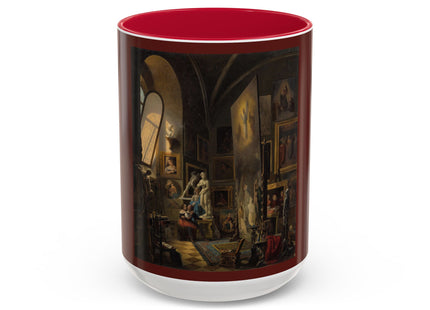 Raphael and his Muse in the Atelier by Vincenzo Abbati Colorful Mugs (11oz, 15oz)