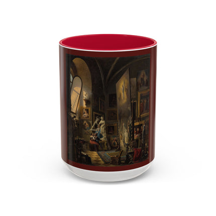 Raphael and his Muse in the Atelier by Vincenzo Abbati Colorful Mugs (11oz, 15oz)