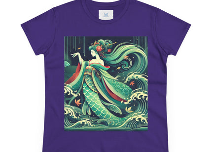 Mermaid Queen Rising from the Deep Women's Midweight Cotton Tee