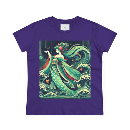 Mermaid Queen Rising from the Deep Cotton Tee