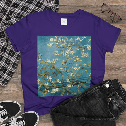 Almond Blossom by Vincent van Gogh Women's Midweight Cotton Tee