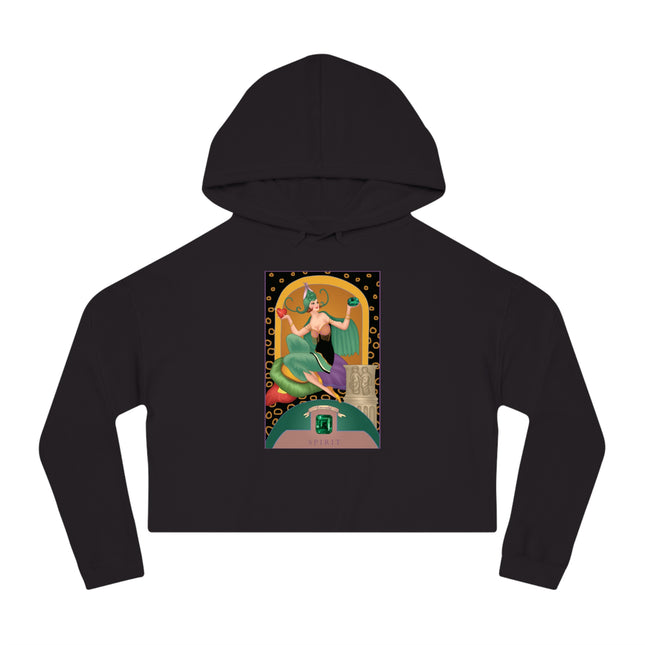 May & Emerald (from the Gem Series) by Sofia Chiostri Women’s Cropped Hooded Sweatshirt