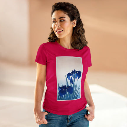 Irises by Ohara Koson Women's Midweight Cotton Tee