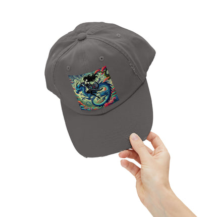Mystic Guardian of the Sky Unisex Distressed Cap
