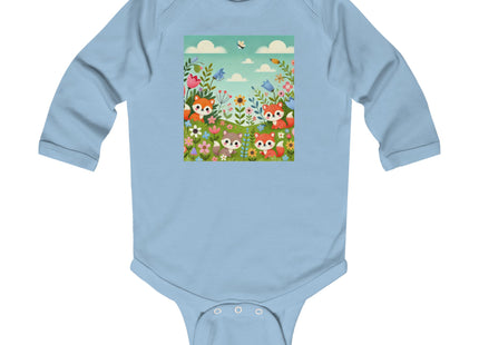 Fox Cubs in Bloom Infant Long Sleeve Bodysuit