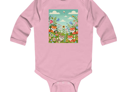Fox Cubs in Bloom Infant Long Sleeve Bodysuit