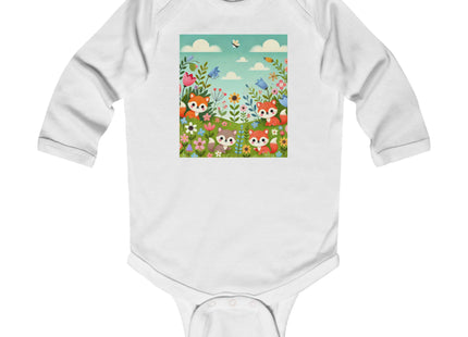 Fox Cubs in Bloom Infant Long Sleeve Bodysuit
