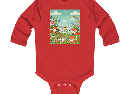 Fox Cubs in Bloom Infant Long Sleeve Bodysuit
