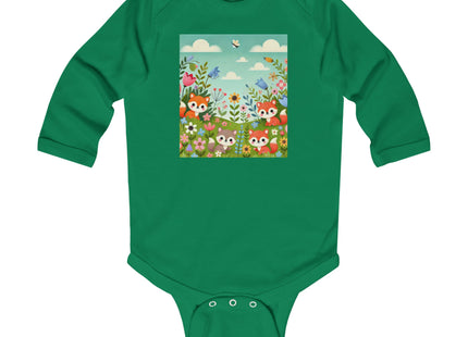 Fox Cubs in Bloom Infant Long Sleeve Bodysuit