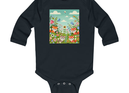 Fox Cubs in Bloom Infant Long Sleeve Bodysuit