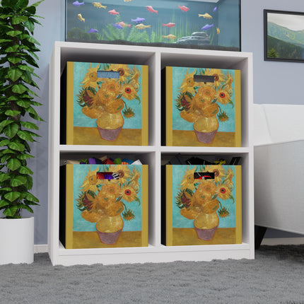 Vase with Twelve Sunflowers by Vincent Van Gogh Felt Storage Box
