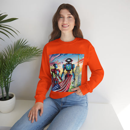 High Fashion Cyberpunk CIA Robots Unisex Heavy Blend™ Crewneck Sweatshirt