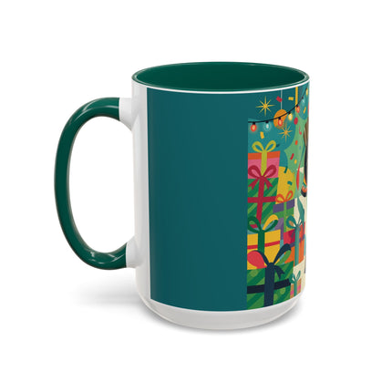 🎄✨ The Lady Of The Christmas Ornament Colorful Mug – Art Deco Holiday Fantasy