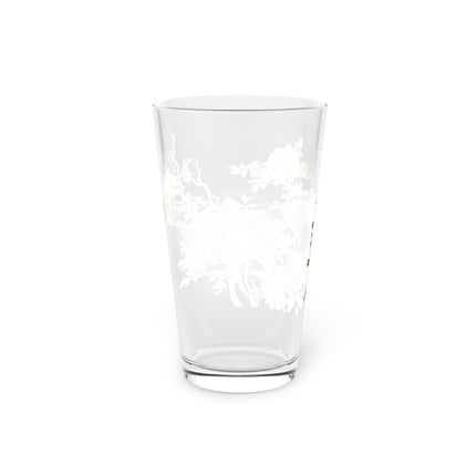 Peonies and Birds Glass, 16oz