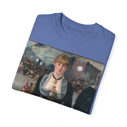 A Bar at the Folies-Bergère by Edouard Manet Unisex Garment-Dyed T-shirt
