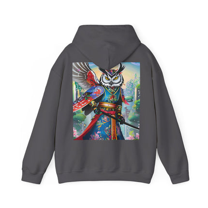Cyberpunk Samurai Owl – Heavy Blend™ Hooded Sweatshirt