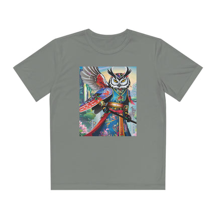 Cyberpunk Samurai Owl Youth Competitor Tee