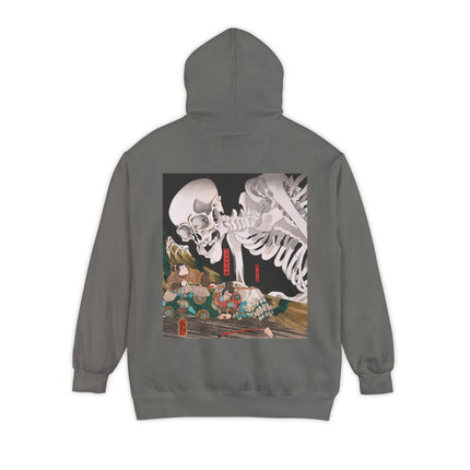 Mitsukuni Defying the Skeleton Spectre by Utagawa Kuniyoshi Unisex Garment-Dyed Hoodie