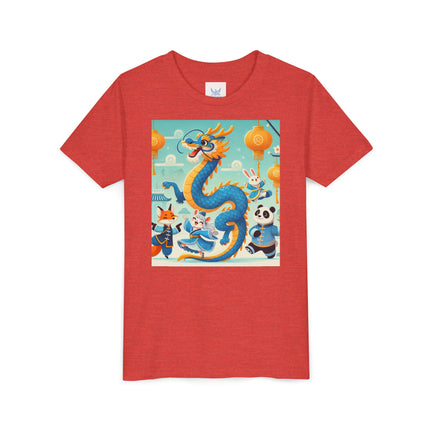 Blue & Gold Dragon Festival Parade Youth Short Sleeve Tee