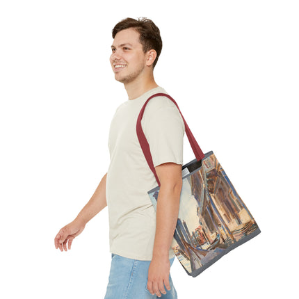 Gondola Moorings on the Grand Canal by John Singer Sargent Tote Bag (AOP)