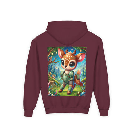 Fawn Defender Youth Hooded Sweatshirt – Gentle Courage & Forest Magic