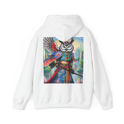 Cyberpunk Samurai Owl – Heavy Blend™ Hooded Sweatshirt