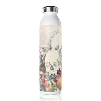 The Three Skulls by Paul Cézanne Slim Water Bottle