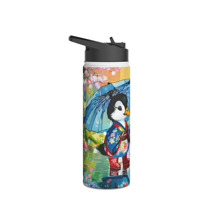Rainy Day Ducks Stainless Steel Water Bottle