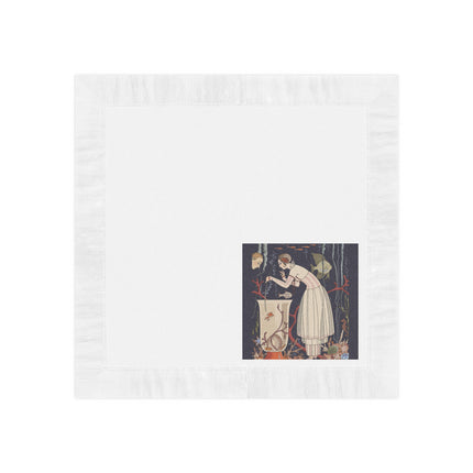 The Dazzling Little Fish by George Barbier White Coined Napkins